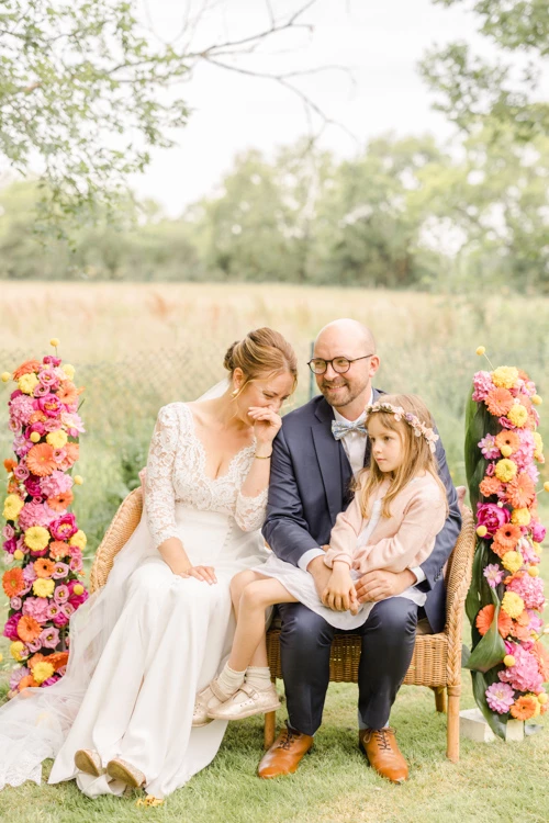 robe bonheur fleur événement pétale